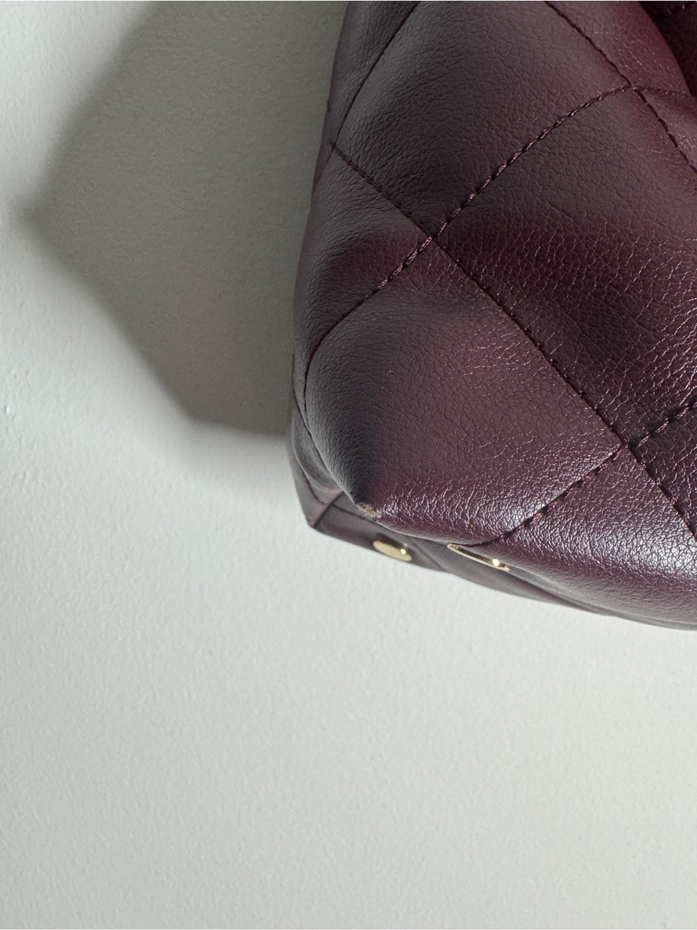 INC Kyliee Quilted Faux Leather Plum Wine Large Shoulder Bag - Picture 6 of 9